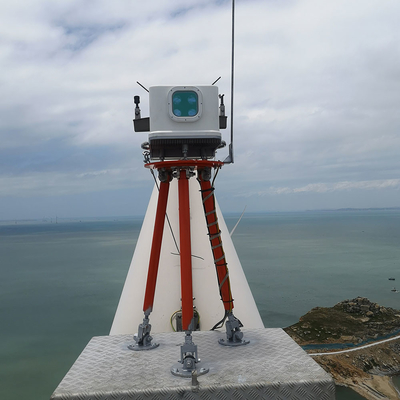 La velocidad del viento en el Lidar de la turbina de viento basada en una nacella