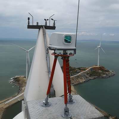 IP54 Sistema Lidar de Viento 0.1m/s Precisión de la Velocidad del Viento 4 haces Ángulo Horizontal 30° Ángulo Vertical 10°