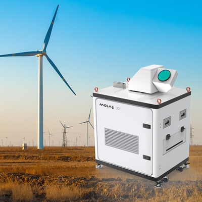 Lidar de viento Doppler de largo alcance con precisión de precisión IP65 Programa de escaneo de viviendas y rango de detección de 15 km
