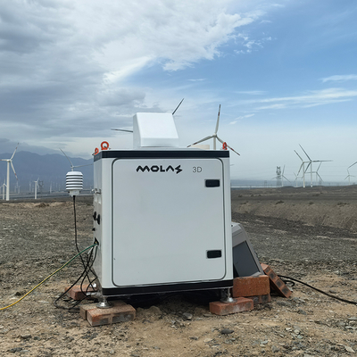 Lidar compacto de medición de viento con resolución de distancia de 15m / 30m / 75m / 120m