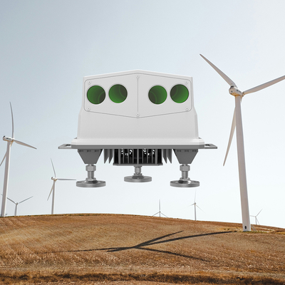 Lidar de aerogeneradores de 4 Hz de frecuencia para el paso máximo tamaño 500 mm y rango de dirección del viento -180 °-180 ° en la industria de la energía eólica