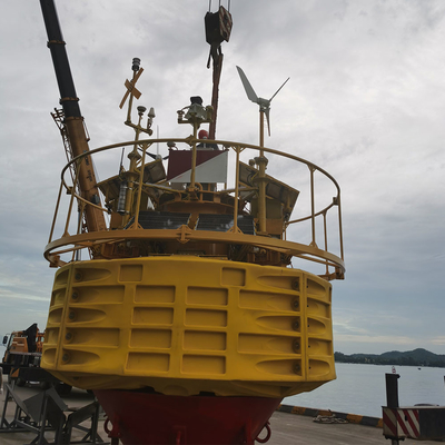 Lidar flotante con pilas del viento